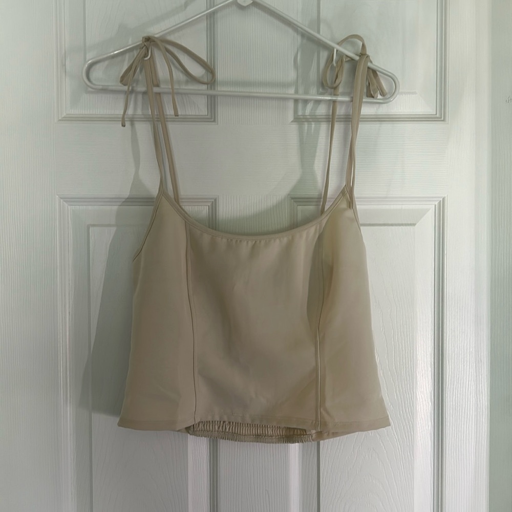 Pacsun Kendall & Kylie Cream Tie Up Shirt